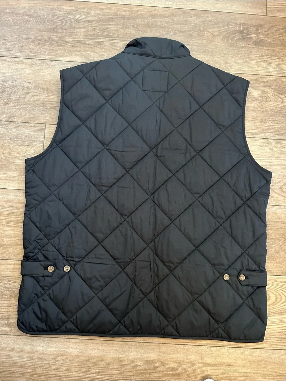 NWT J.Crew Quilted Utility Vest Black Olive Size XL Full Zip